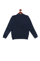 Tiny Girl Navy Round Neck Full Sleeves Sweater