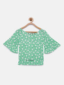 Tiny Girl Round Neck Half Sleeve Printed Top