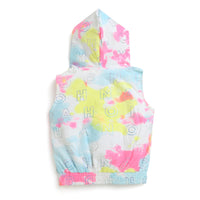 Letter Print Sleeveless Hoodie