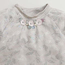 Tiny Girl Gray Top Reglan Bell Sleeves With Elegance In Mind