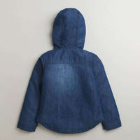 Tiny Girl Hooded Faded Cotton Shirt Style Top