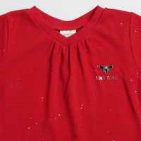 Tiny Girl Cap Sleeve V-Neck Top Stick On & Foil Sticker