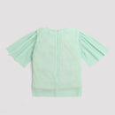 Tiny Girl Classic Round Neck Wide Sleeves & Gathers On The Neck