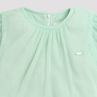 Tiny Girl Classic Round Neck Wide Sleeves & Gathers On The Neck