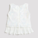 Tiny Girl Round Neck Sleeveless Top With Frill