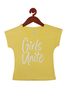 Tiny Girl Lemon Knitted Cotton Round Neck Cap Sleeves Top