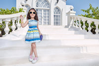 Tressel Kids Sleeveless Frock Boasts A stylish Neckline