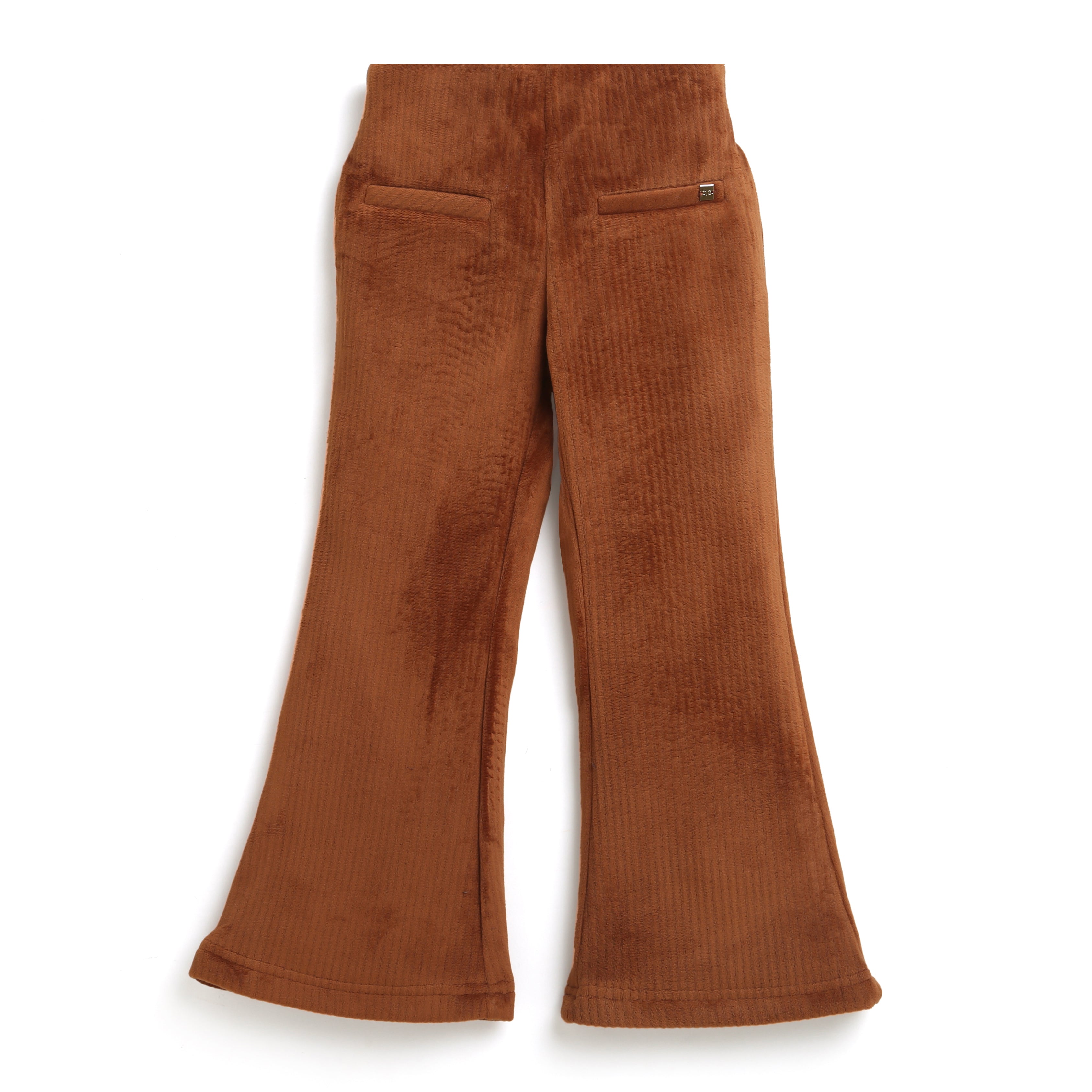 Ribbed Boot Cut Rust Pants