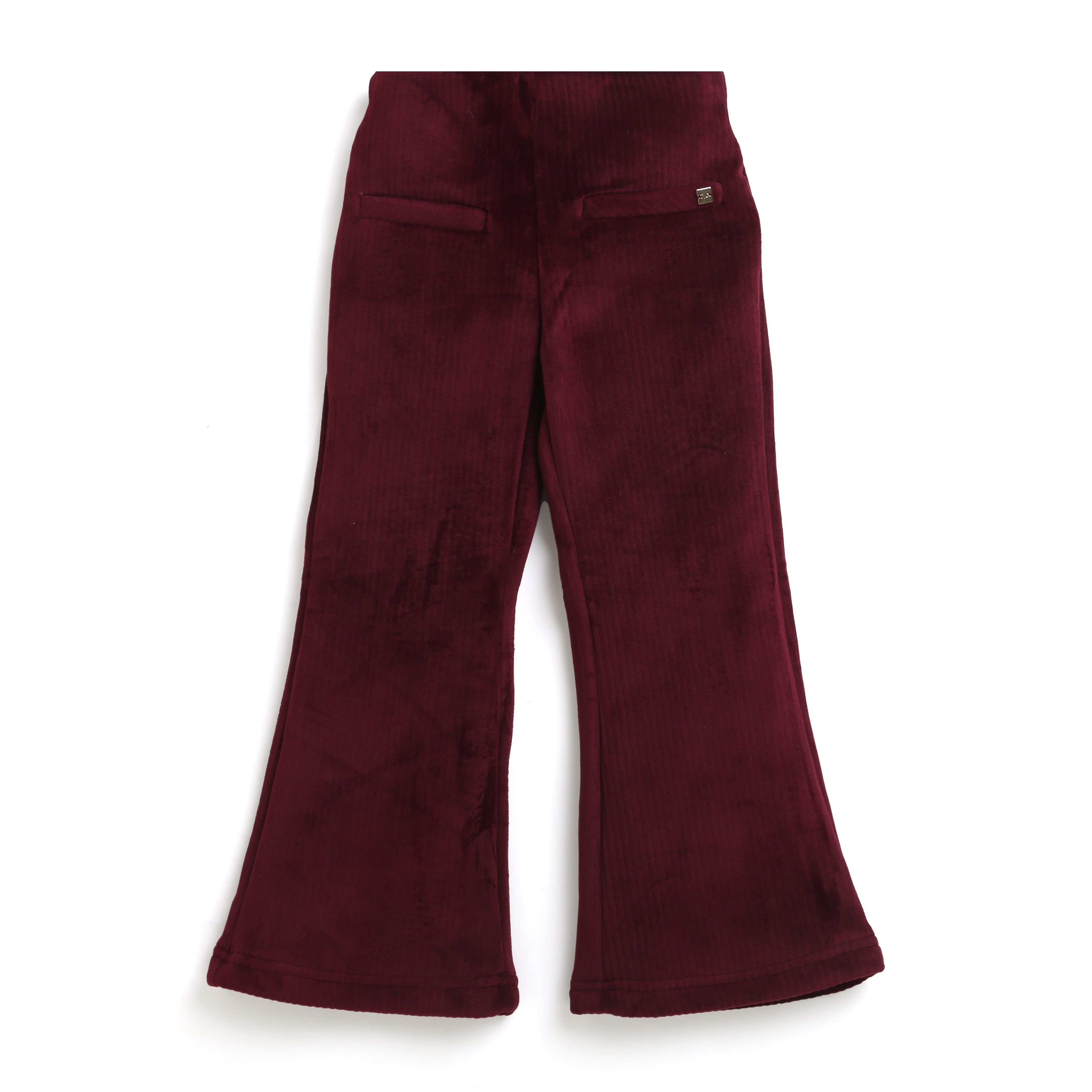 Wine Bootcut Pants