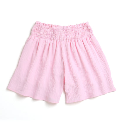 Paper Bag Shorts In Light Pink