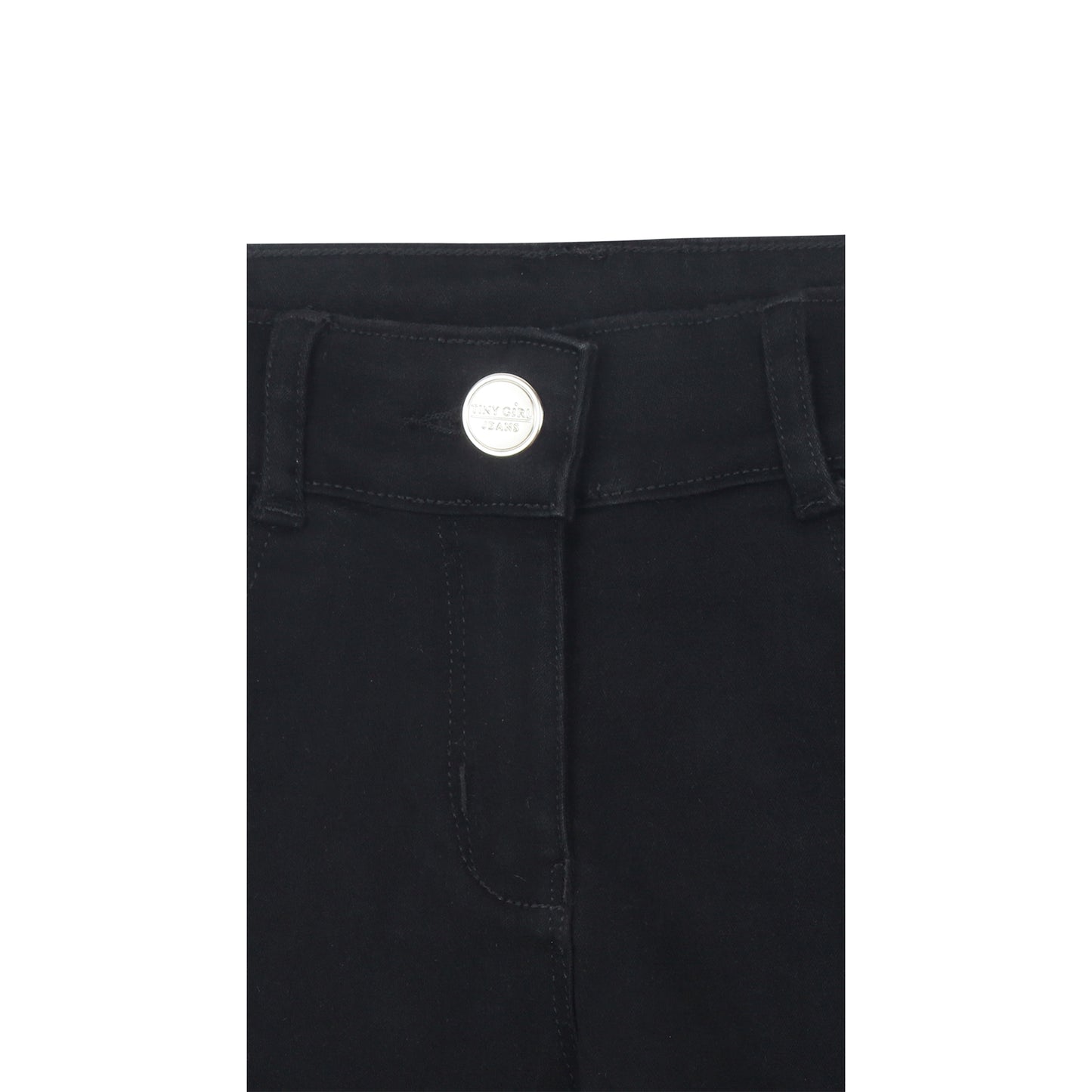 Basic Black Shorts With Girl Patch In Back Pocket