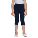 Basic Calf Length Navy Leggings