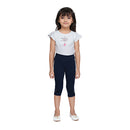 Basic Calf Length Navy Leggings