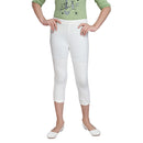 Basic Calf Length White Leggings