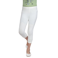 Basic Calf Length White Leggings