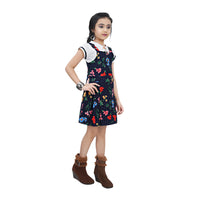 Floral Mini Printed Pinafore Midi Dress