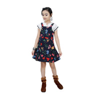 Floral Mini Printed Pinafore Midi Dress