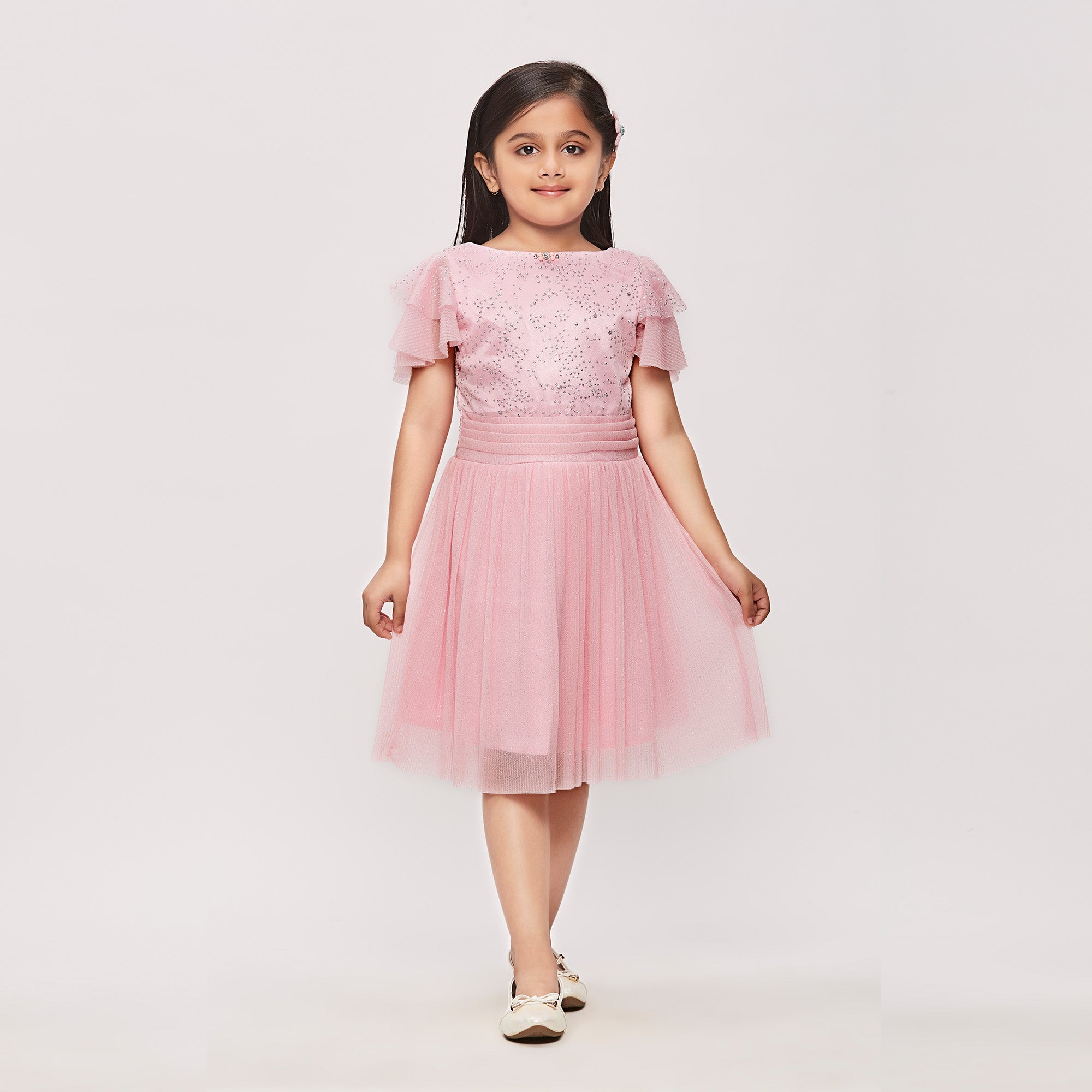 Cute Lace Flower Girl Dresses Half Sleeves Wedding Girl Dress with Tra –  MyChicDress