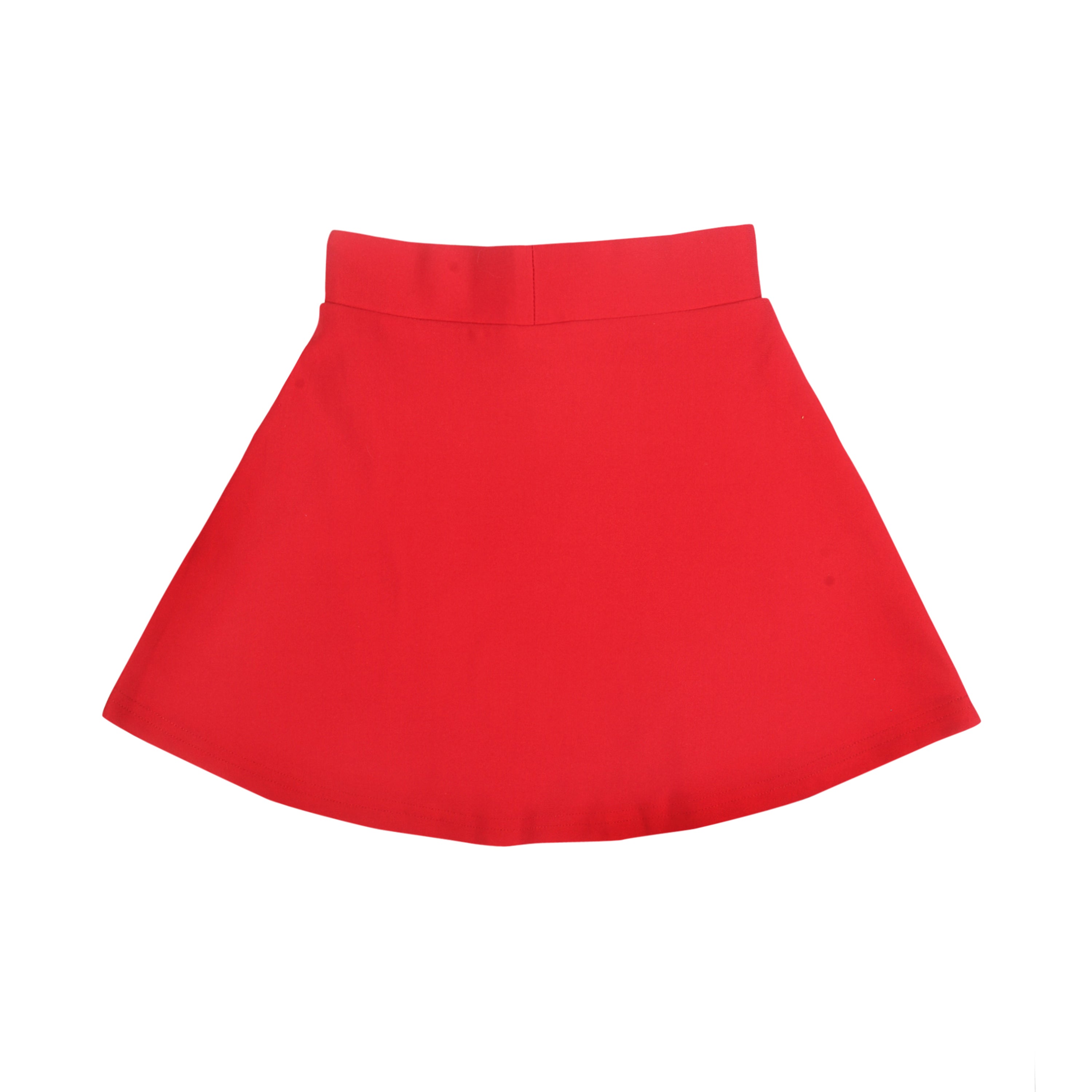 Plain Red Skater Skirt