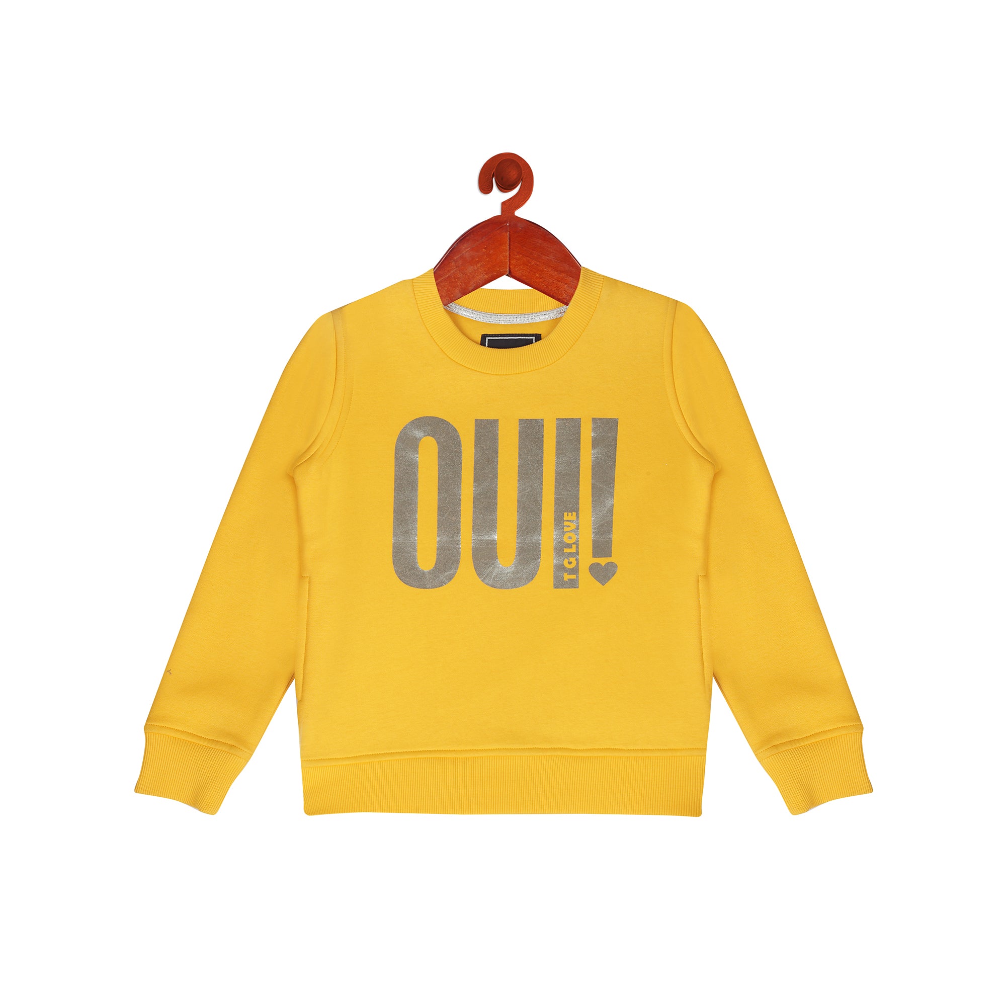 Oui! Sweatshirt In Mustard