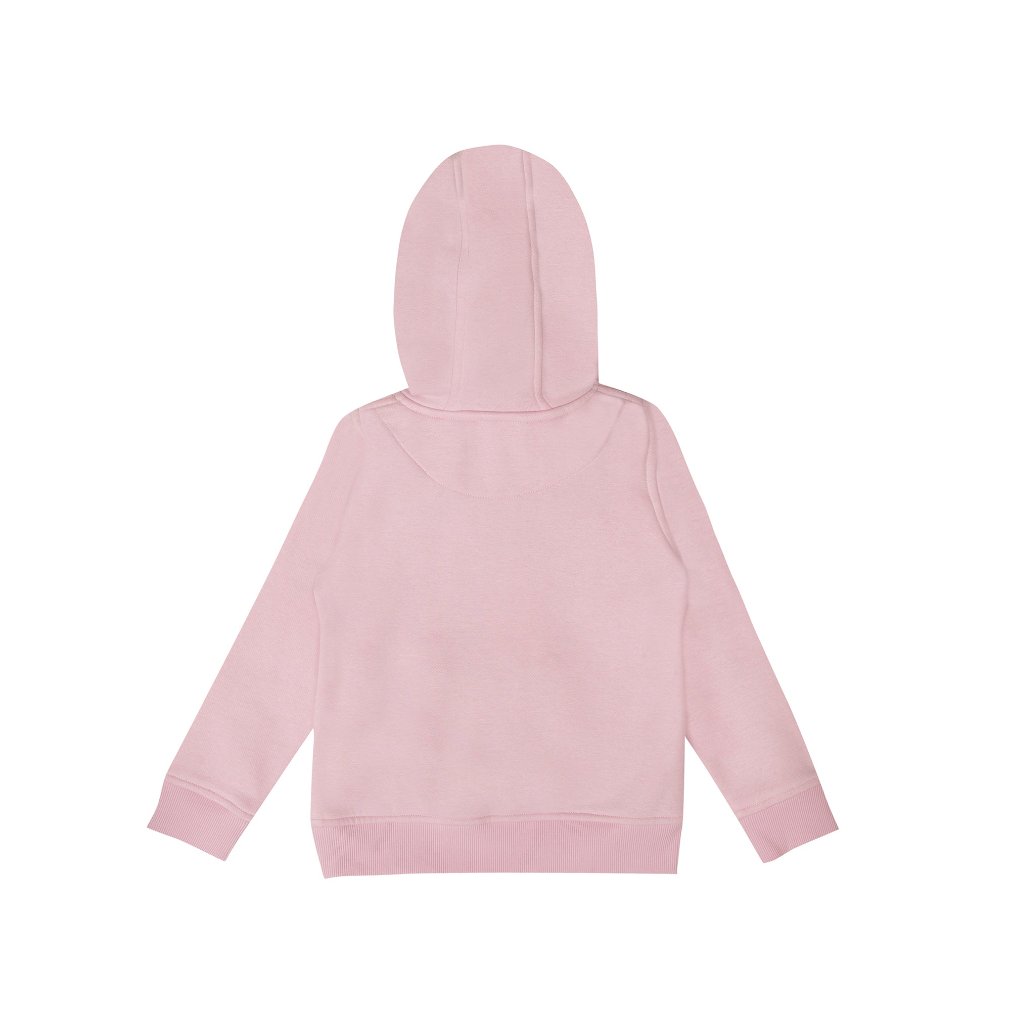 Pink Crown Hoodie With Contrasting Inner Lining And Front Pockets