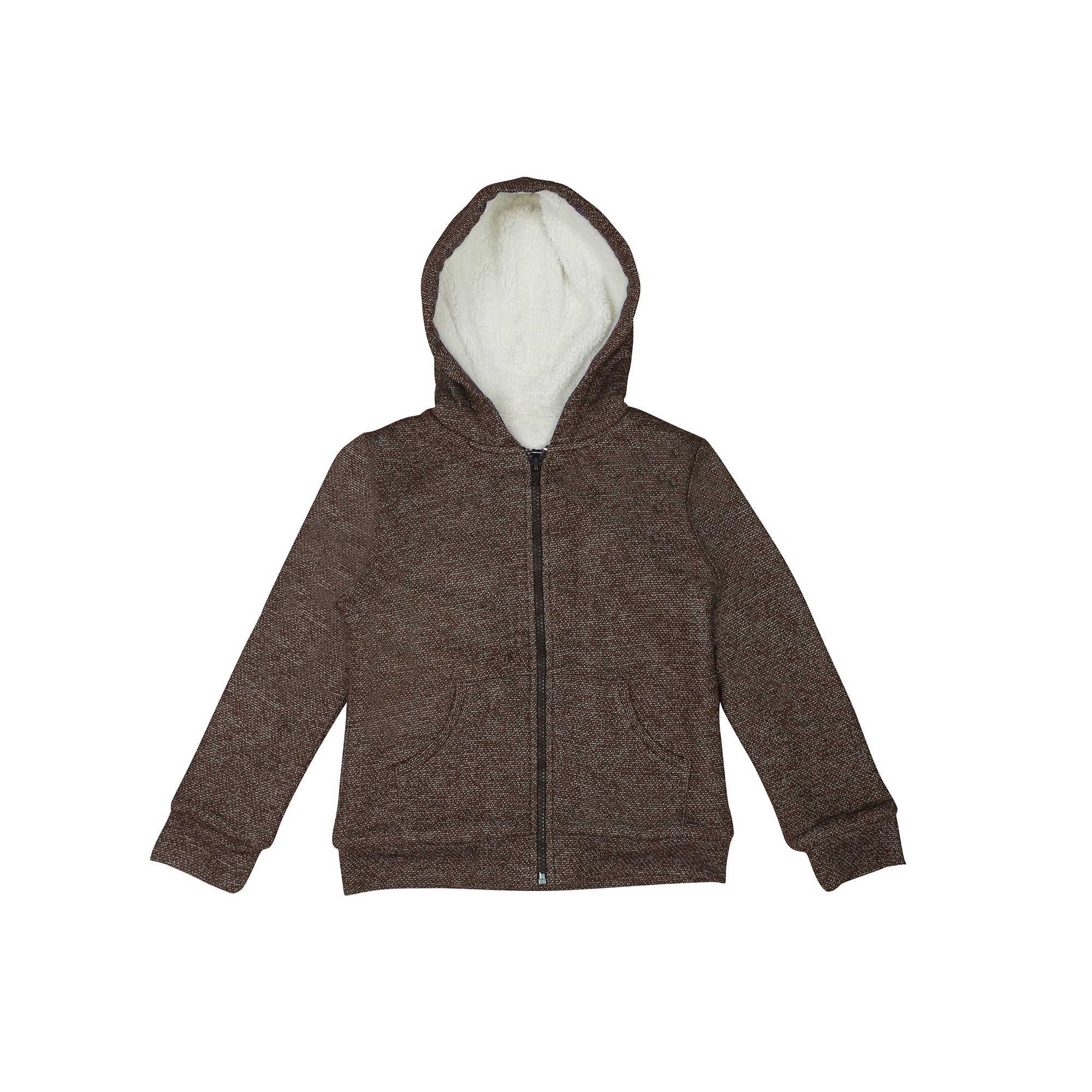 Basic Brown Zipper Hoodie