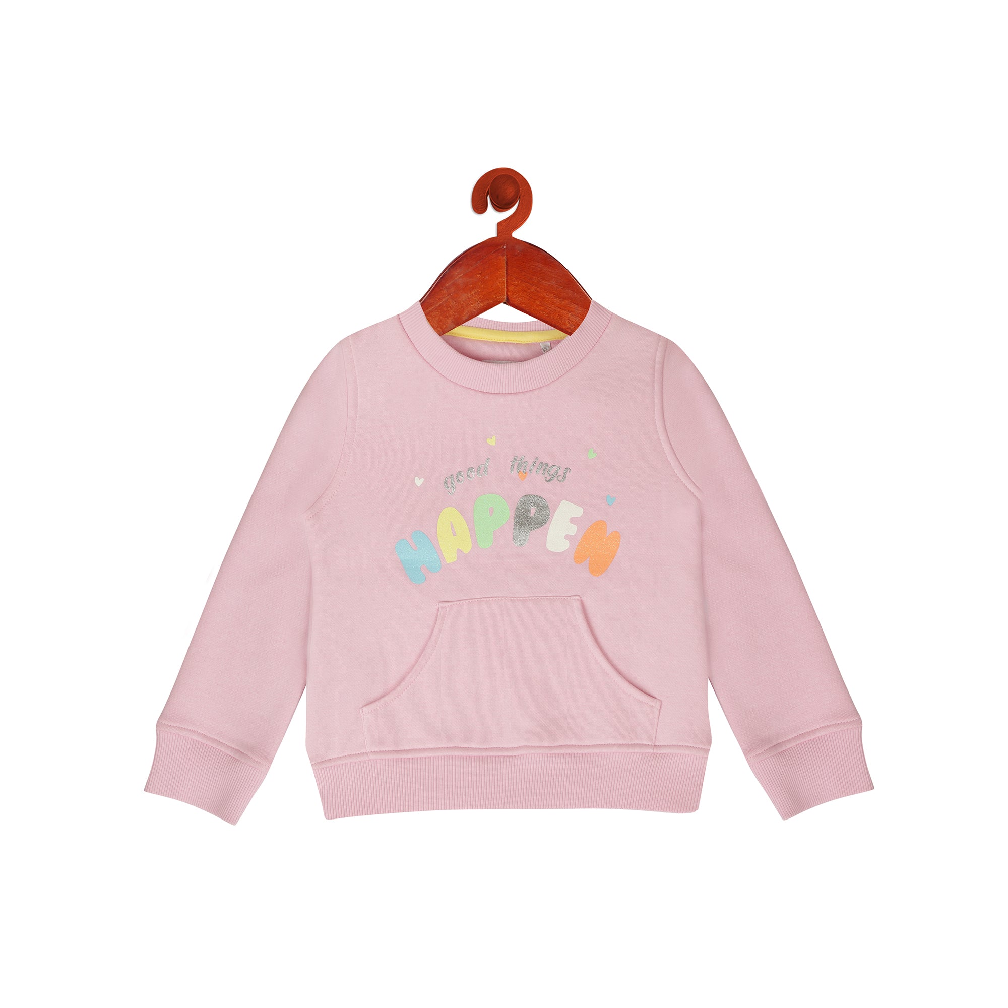 Classic Printed Sweatshirt In Light Pink