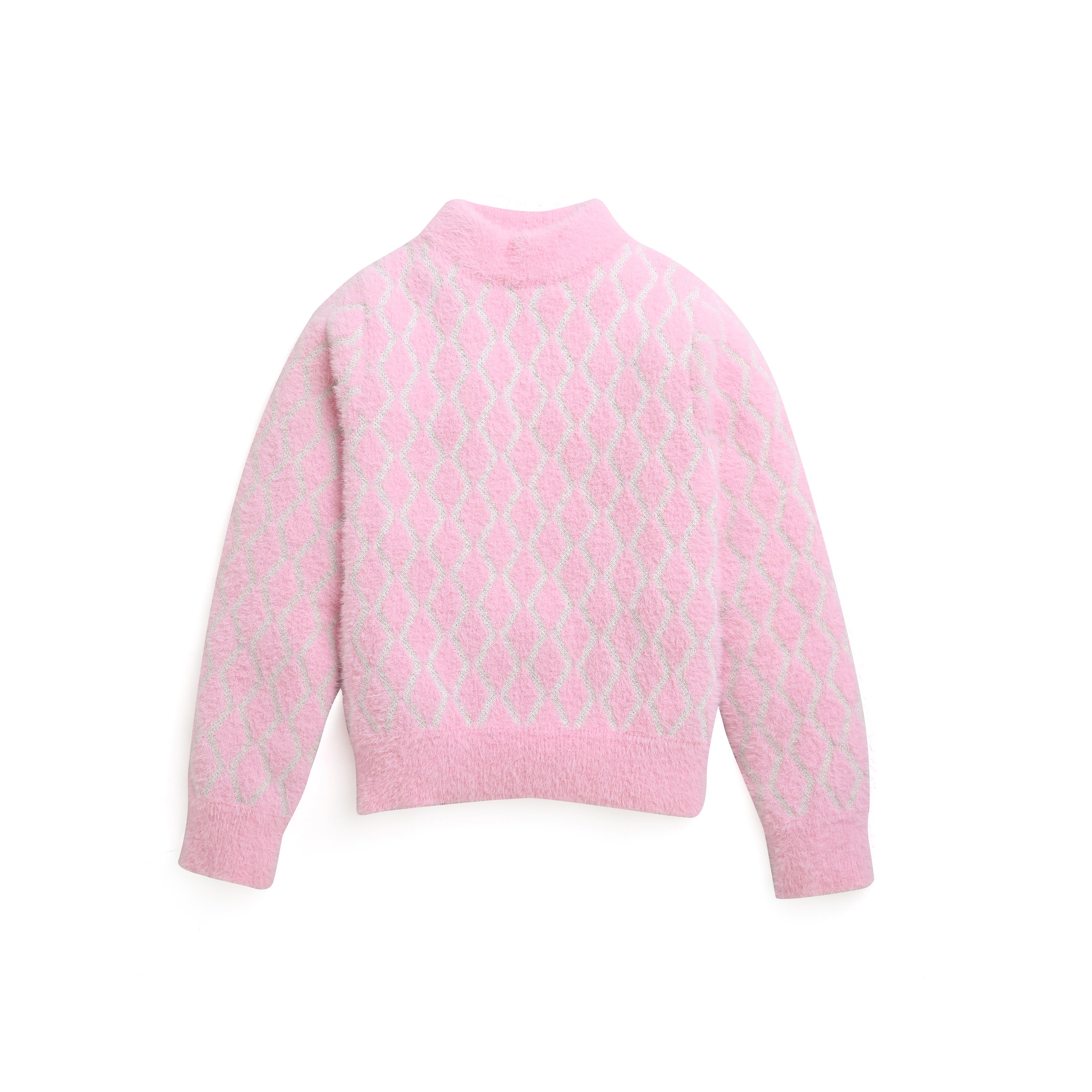 Zigzag Pink Warm Sweater