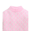 Zigzag Pink Warm Sweater