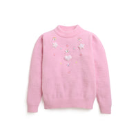 Mini Hearts Baby Pink Warm Sweater