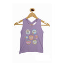 Crisscross Back Sleeveless Cool Regular Fit Top In Lavender