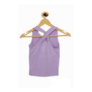 Crisscross Back Sleeveless Cool Regular Fit Top In Lavender