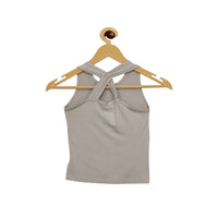 Crisscross Back Sleeveless Cool Regular Fit Top In Cement