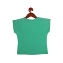 Sleeveless Sailors Neckline Top In Green