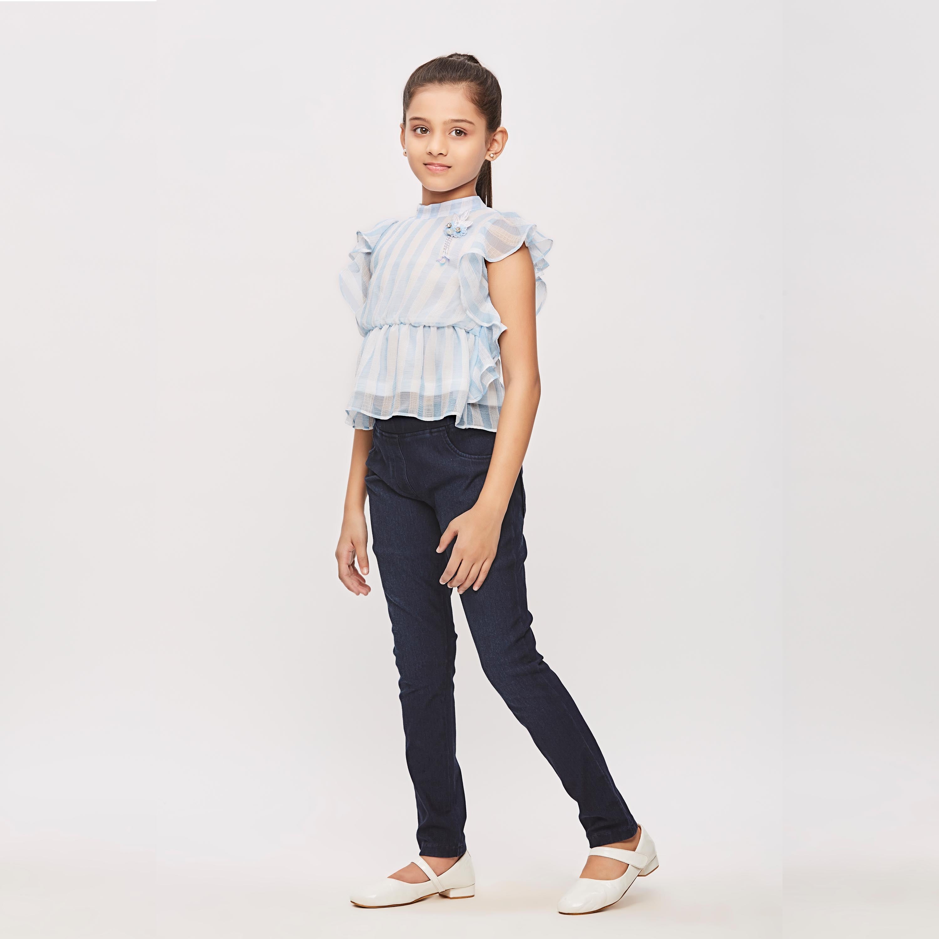 Ruffle Stripe Top 