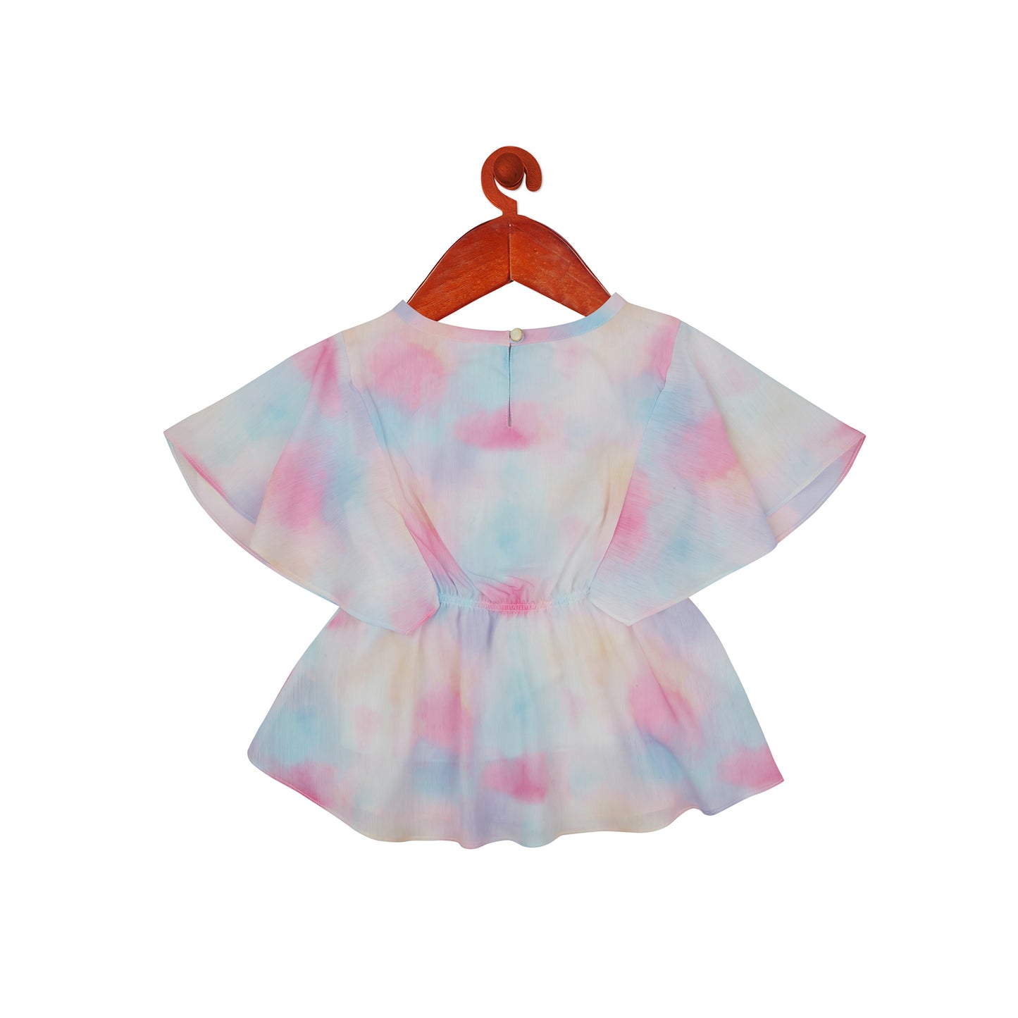 Fit And Flare Ruffle Flutter Sleeve Unicorn Top