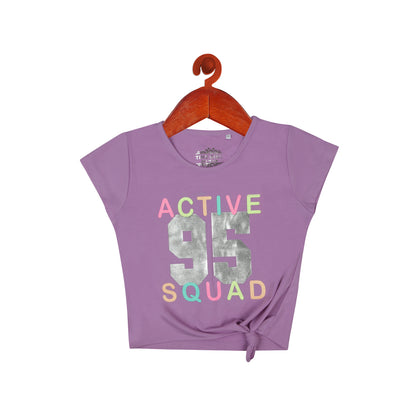 Active Squad Tie-Up T-Shirt Purple